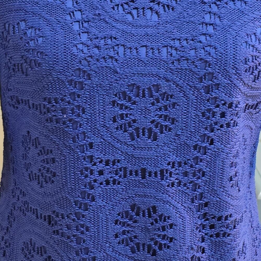 Adrianna Papell Royal‎ Blue Lace Overlay Sheath Dress Size 4 - Picture 7 of 8